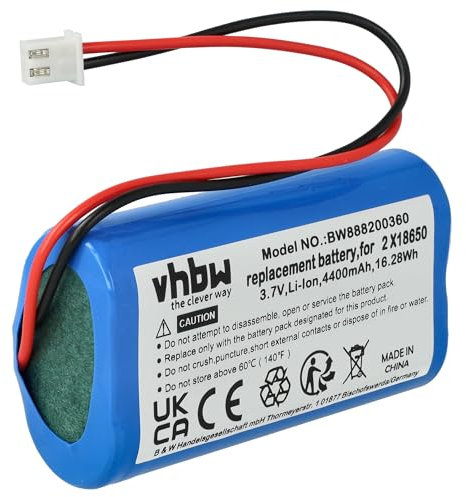 vhbw Akku kompatibel mit Zafferano Olivia Pro, Poldina, Poldina Pro Tischlampe, Nachttischlampe (4400mAh, 3,7V, Li-Ion)