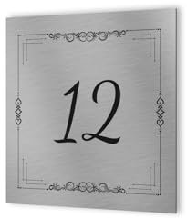 DECOHO - Numéro de Maison extérieur Personnalisable en Dibond Aluminium - modèle Floral Design