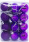 Weihnachtskugeln Weihnachtsdeko Set 24 STK, Kunststoff Weihnachtsbaumkugeln Box mit Aufhänger Christbaumkugeln Plastik Bruchsicher, Weihnachts Weihnachtsdekorationen (Violett, 3cm)