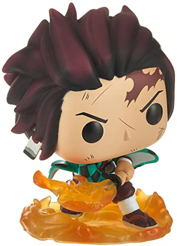 Funko Pop! Animation: Demon Slayer - Tanjiro Kamado mit Ch - Leuchtet Im Dunkeln- Vinyl-Sammelfigur - Geschenkidee - Offizielle Handelswaren - Spielzeug Für Kinder und Erwachsene - Anime Fans