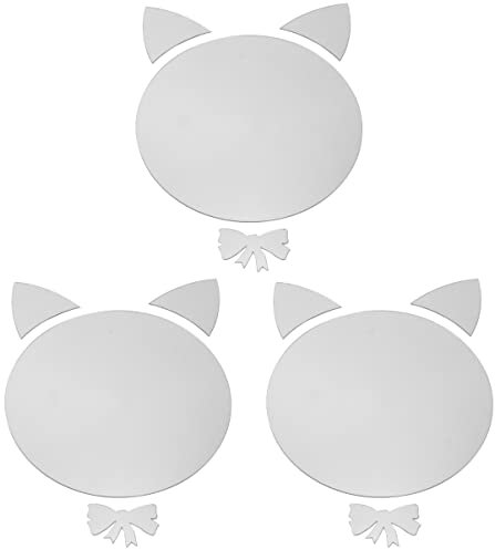 LIFKOME 3 STK Spiegel Dekorativer Wandaufkleber Spiegel Mit Saugnapf Badezimmer Kinder Wandspiegel Kinderzimmer Kinderspiegel Badezimmer Selbstklebend Wandtattoos Entfernbar Acryl