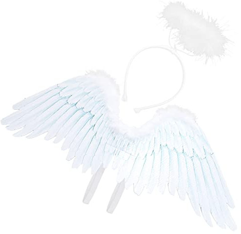 VALICLUD 1 Juego Alas De Angel Alas De Cupido Pluma Ángeles Alas Navidad Alas De Alas De Ángel ala Diadema Alas Cupido Cosplay Tela No Tejida Vestido De Hada Niño