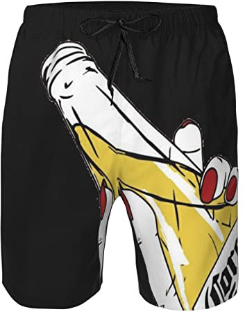 DJNGN Kompatibel mit Corona Herren-Badehosen, extra schnell trocknende Badeshorts, Netzfutter, Strandbadebekleidung mit Taschen, Badeanzügen für den Urlaub