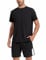 Litherday Trainingsanzug Herren kurz Sportanzug Activewear Set Sommer Sportbekleidung Shirt mit Sport Shorts A-Schwarz M