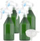 PQPAUTY 4 Piezas 300ml Botella de Spray Vacía Plástico Verde con Pulverizador de Gatillo Transparente Botella Pulverizador Vacía Pulverizador de Disparo para Limpieza, Jardinería, Plantas