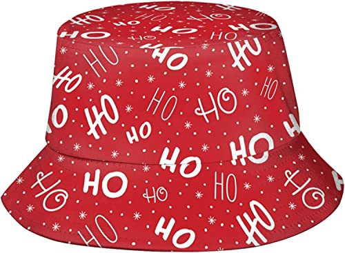 LOUJIN Merry Christmas Bucket Hats Fashion Travel Sun Cap Packable Ugly Christmas Gestrickte White Deer Xmas Hat for Women Herren, Fotofarbe, One size