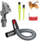 Brosse Aspirateur Chien pour Dyson V15 V12 V11 V10 V8 V7, Brosse de Toilettage avec Extension Tuyau, Adaptateur, Verrou de Gâchette, Brosse Poils Chat et Chien, Convient aux Poils Longs et Moyens