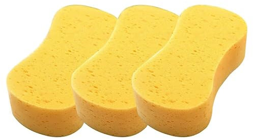 Jumbo Large Car Sponge (pk of 3),Car Wash Sponges for Washing & Car Cleaning, Best for Car Screen Wash & window cleaning & Car Exterior, Jumbo Car Sponges