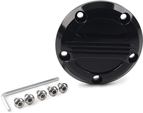 GZYF Zündzeitpunktabdeckung 5 Löcher Schwarz Motor Timer Abdeckungen Für Twin Cam 99-17 Touring Electra Glide