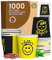 1000 Gobelets en Papier à café 65 ml DownupCUP Jaune Verres écologiques Biodégradables Jetables Petits à emporter Boissons Chaudes