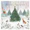 Eurowrap Weihnachtskarten aus Kraftpapier, traditioneller Hirsch, 2 Designs, Weihnachtsgrüße und Frohe Weihnachten, umweltfreundliche Verpackung, 100 % recycelbar, Weiß, 12 Stück