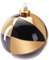 BRUBAKER Premium Weihnachtskugel mit Gold-Schwarz Muster - 10 cm Baumkugel aus Glas - Hergestellt in Handarbeit - Christbaumschmuck Anhänger - Weihnachtsdeko Christbaumkugel