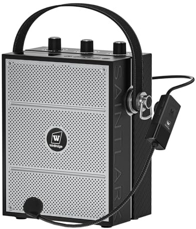 Voice Amplifier, 50W Bluetooth PA Speaker with Wireless Headset Mic