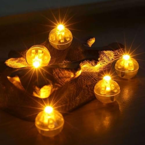 LED Ballonlichter, Mini Bunte Runde Ballons Silvester Deko Laternenlichter Party Luftballon Dekoration für Hochzeit, Neujahr, Geburtstag (40 Stück Warm)