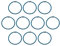 kowaku 10x Trampolin-Elastikseil, Hochsprung-Bungee-Seil, Robustes Stretch-Seil, Bungee-Seil für Zelt, Übung, Fitness, Trampolin, Schwarz