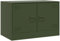 vidaXL Meuble TV Vert Olive 67x39x44 cm Acier, Banc TV, Meuble télé, Meuble multimédia, Buffet TV, Meuble HiFi, Centre de Divertissement, Console TV