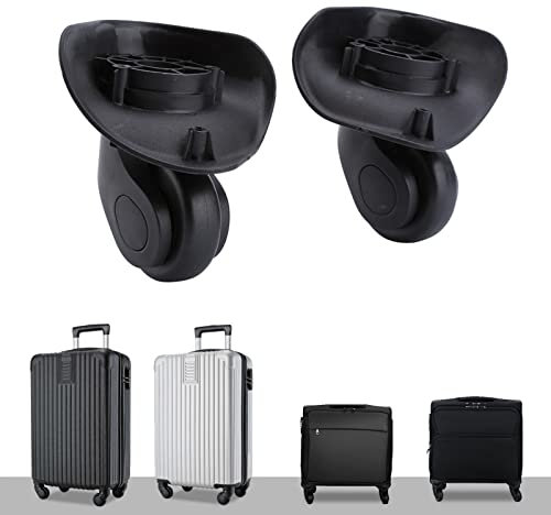 Roue de Valise Universelle 2 Pièces – Roulettes Pivotantes 360° pour Bagages, Remplacement de Roues pour Valises Gauche et Droite