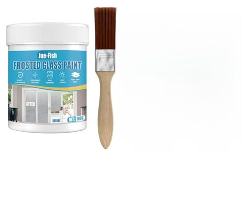 Ausla Milchglasfarbe, Frosted Glass Paint Milchglas-Sprühfarbe, Durchscheinende Matte Oberfläche Trockenzeit für Zuhause, Büro, Badezimmer, Innen- und Außenbereich, mit Pinsel, 100 Ml