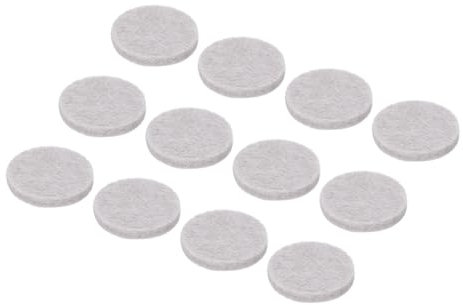 sourcing map 24pcs Felt Furniture Pads, 0.8 Inch Round Small Felt Chair Leg Floor Protectors Prevent Scratches for Furniture Hard Floor, Light Beige