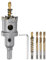 sourcing map Kit de sierra perforadora de carburo de 30 mm, juego de cortadores de agujeros de metal con 5 brocas centrales y resortes 1 llave para acero inoxidable, cobre, hierro, aluminio