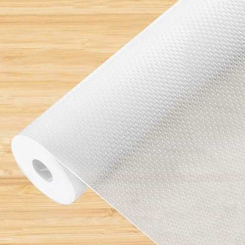 Drawer Liners - Kitchen Drawer Liner Non-Adhesive Shelf Liner, Kitchen Cupboard Liner Waterproof & Oil-Proof Plastic EVA Washable BPA Free Fridge Liners Mats Cabinet protector for Shelves 60CMx500CM