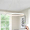 LAMPLAY Runde Moderne LED-Pendelleuchte, 1 Weiß Ring-Kronleuchter, Dimmbar Mit Fernbedienung 3000K-6000K Deckenleuchte, Höhenverstellbar, Foyer, Wohnzimmer, Schlafzimmer, Esszimmer(Ø40cm)