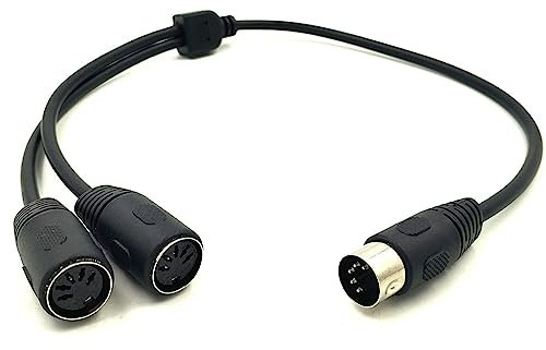 Cable adaptador de 5 pines DIN, 1 macho a 2 hembra, cable convertidor divisor en Y, 50 cm de longitud, cable de extensión de 5 pines