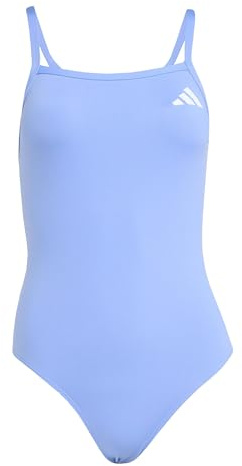 adidas Women's Thin Straps V-Back Swimsuit, Blue Fusion, 46