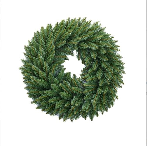Winterkranz Dekokranz Weihnachts-Kiefernkranz mit Blumenspitze, immergrüner Kranz for die Weihnachtsdekoration an der Haustür Adventskranz Christbaumschmuck(7 3/8)