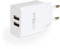 OcioDual Caricatore USB, Carica Batterie Cellulare, Alimentatore USB Charger, Caricabatterie Veloce, Caricatore Smartphone, Tablet, 2x Porta da 5V, 2A, 10W, Bianco