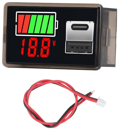 Golfwagen-Batterie-Messgerät, DC 8-30-V-Wagen-Batterie-Messgerät, Spannungsanzeige der Batteriekapazitätsanzeige von Digitalspannungstestern, Batterieprüfer, Batteriestester