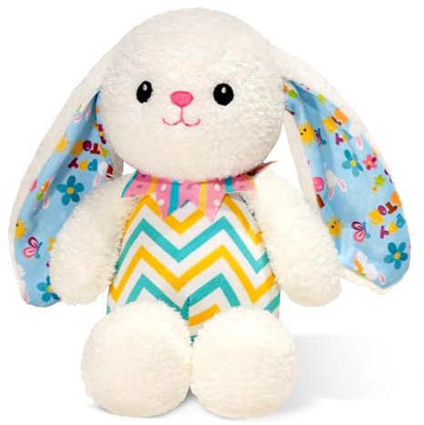 MeYuxg Weiß Hase Kuscheltier, 30cm Plüschkaninchen mit Langen Ohren, Plüschtier mit Schlappohren, Niedliche Stofftier Hase zum Kuscheln und Spielen, Kuscheltier für Mädchen und Jungen