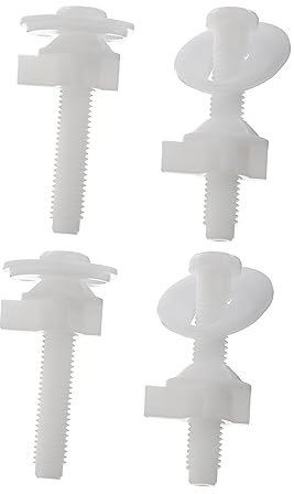 HOMSFOU 4stücke Toilettensitz Befestigungsschrauben Kunststoff Schrauben Ersatz Für Wc Sitz Scharniere Langlebig Einfach Zu Montieren Passend Für Toilettensitze