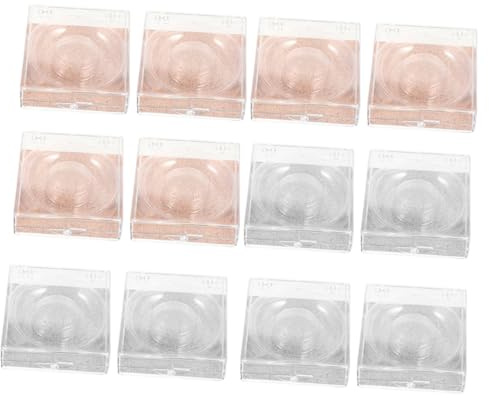 PLAFOPE 12 Stück Teiliges Transparenter Wimpernboxen aus Kunststoff mit Glitzernden Einlegekarten Sicherer Aufbewahrung für Falsche Wimpern Praktische Make up Organizer für Präzise Lashes