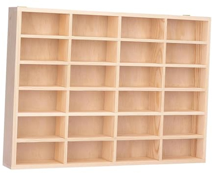 Amagogo Vitrine für Spielzeugautos im Maßstab 1/64, 24-Fach-Aufbewahrungs-Organizer, Wandhalterung für Sammlerstücke