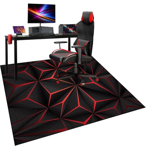 Gaming Stuhl Unterlage Kratzfest für Parkett und Hartböden, Bodenschutzmatte Bürostuhl Teppich, rutschfest Bodenmatte für Rollstühle, Bürostuhl Unterlage für Stühle Hohe Dichte Anti-Silp 200 x 230 cm