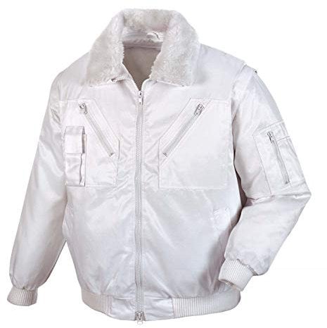 teXXor Piloten Oslo Arbeitsjacke mit abnehmbaren Ärmeln, XXL, weiß, 4175