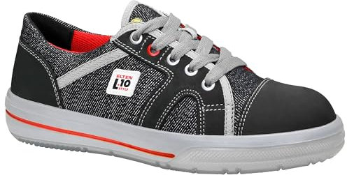 ELTEN Sicherheitsschuhe SENSATION Low ESD S2, Damen und Herren, Leder/Textil, Stahlkappe, leicht, sportlich, Schwarz, Größe: 37