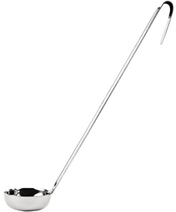 Vogue Louche à fond plat Vogue 56ml, Argent, Acier inoxydable, GG003