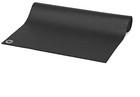 Bodhi Yogamatte Kailash Premium 60 | Rutschfest & Schadstofffrei | Studiomatte für Yoga & Pilates | Made in Germany | OEKO-TEX 100 | Trainingsmatte inkl. Gummi-Haltebänder | schwarz