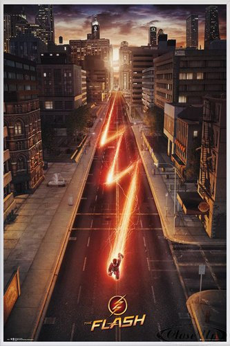 The Flash Poster Hauptplakat (93x62 cm) gerahmt in: Rahmen Weiss