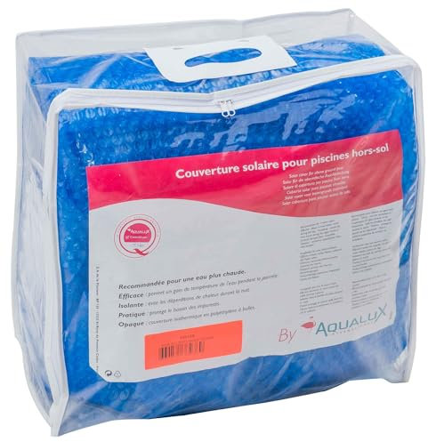 Aqualux 8570 - Bache Piscine à Bulle - 180µ - 300x200 cm - Protège Le Bassin des Feuilles et saletés - Evite l'évaporation et réchauffe l'eau - 40 cm X 20 cm X 33 - Bleu