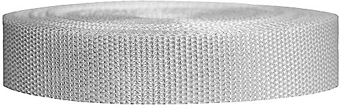 Strapworks Schweres Polypropylen-Gurtband – robuste Poly-Umreifung für Outdoor-Heimwerker-Ausrüstungsreparatur, 2,5 cm x 45,7 m, Weiß