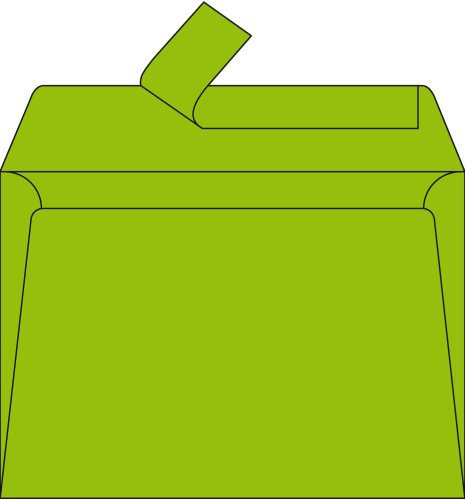 Clairefontaine 5542C - Packung mit 20 Umschläge Pollen, Format C5, 162 x 229 mm, 120g, ideal für Korrespondenz und Einladungen, Minzgrün, 1 Pack