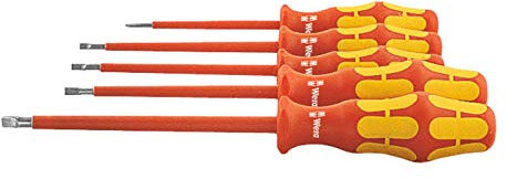 Wera - Juego de destornilladores de electricista (completamente aislados, con cuaderno Kraftform, 6 piezas)