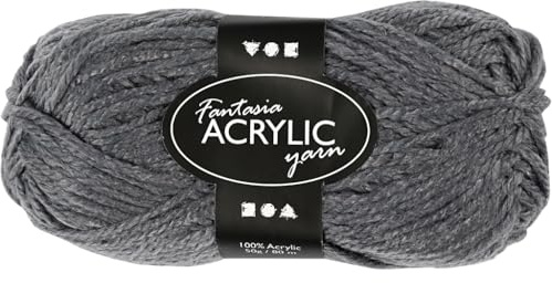 421720 Acryl-Doppelstrickwolle, 50 g, 80 m, Grau