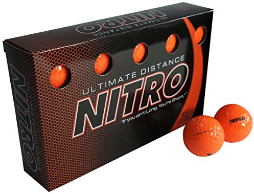 Nitro Ultimate Distance Golfball, 15 Stück, NUD15OBXBL, Orange