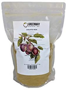 5 Pounds Iron Chelate EDTA Greenway Biotech, Inc. Brand with 6% Nitrogen 100% Water Soluble Chelated Iron