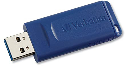 Verbatim 8GB USB 2.0 Flash Drives, 5-Pack, Retractable Capless USB-A, Blue