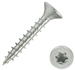 500 Spanplattenschrauben 4,0x25 Edelstahl A2 V2A VA Torx Vollgewinde Holz | Edelstahlschrauben Spanplattenschrauben mit Senkkopf, Holzschrauben, Holzbauschraube, Universalschrauben mit verstärktem Kopf